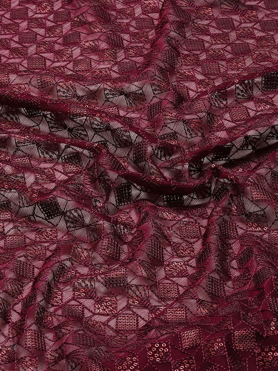 Sequence Embroidered Chiffon Saree