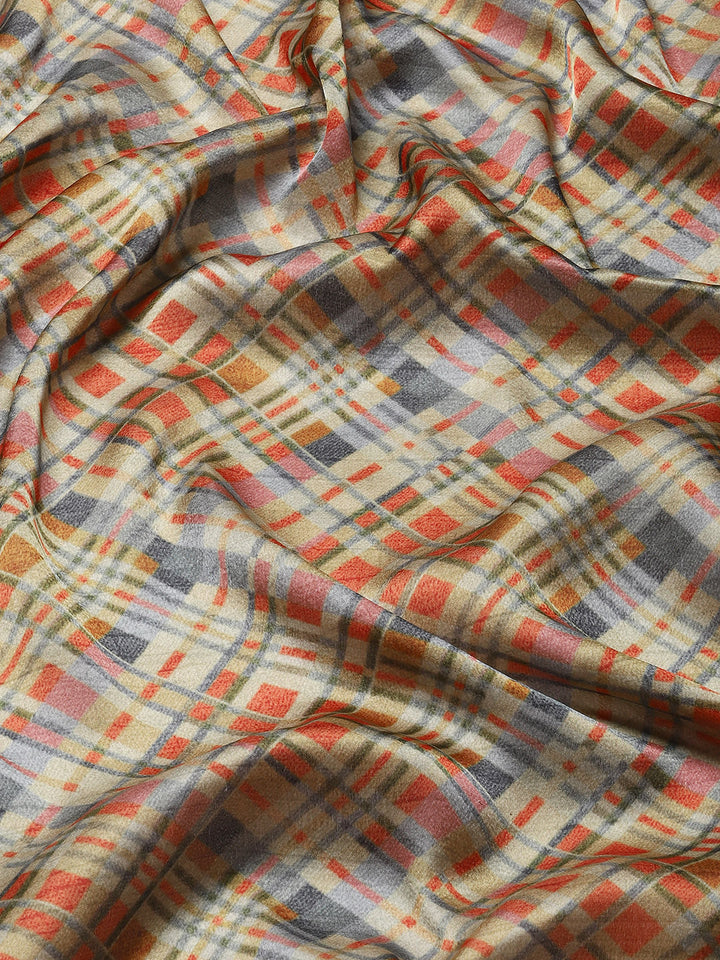 Digital Printed Satin Saree