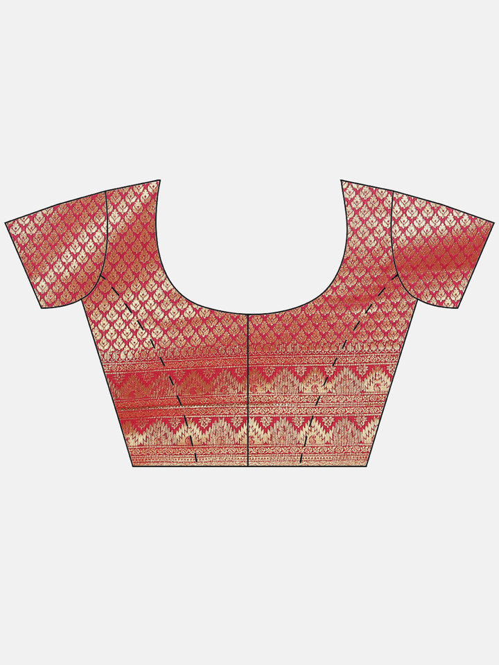 Art Handloom Saree with Brocade Zari Jaal Border