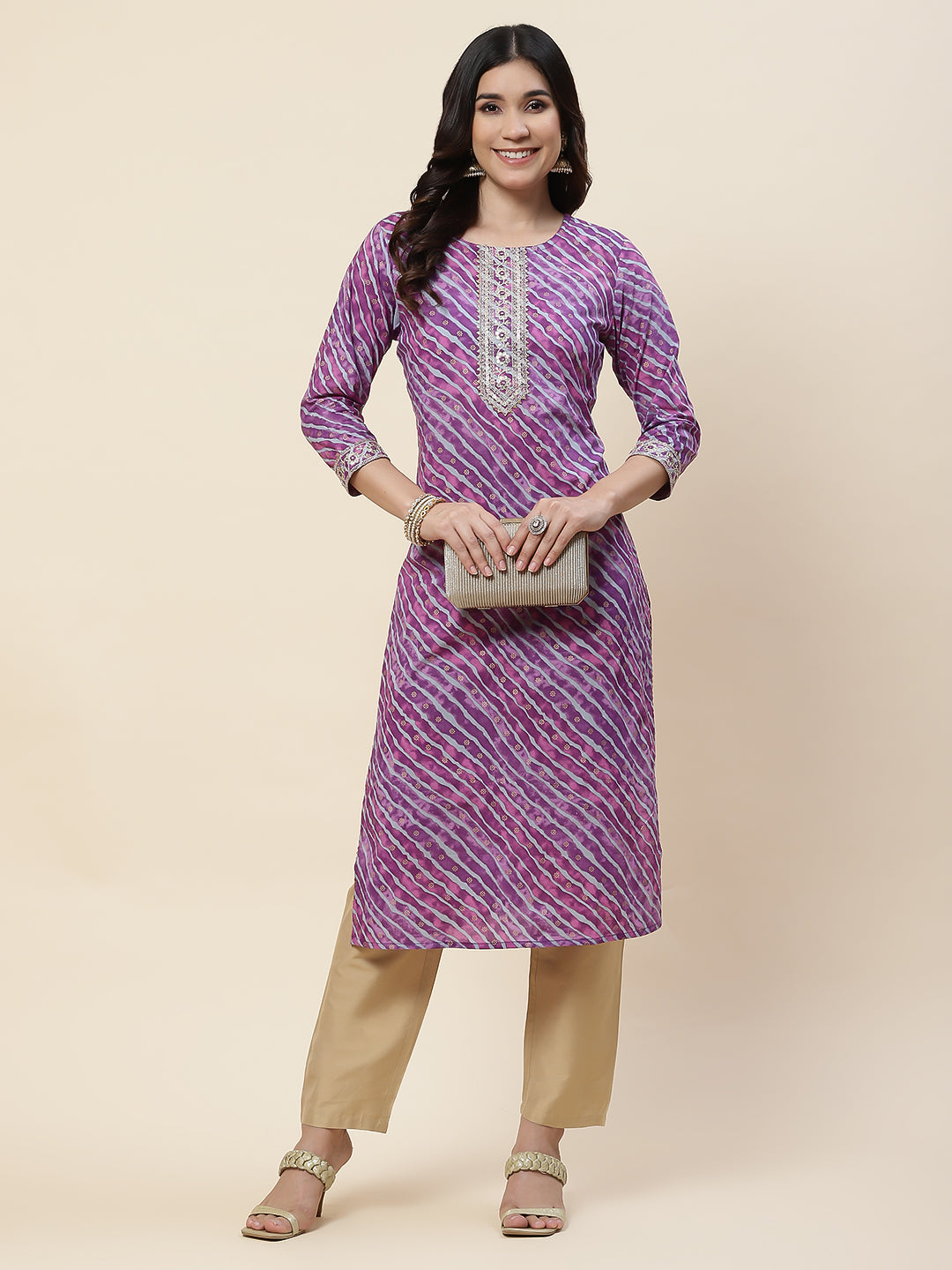Leheriya Printed Cotton Kurta