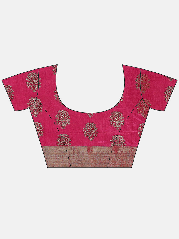 Zari Border Booti Art Handloom Woven Saree