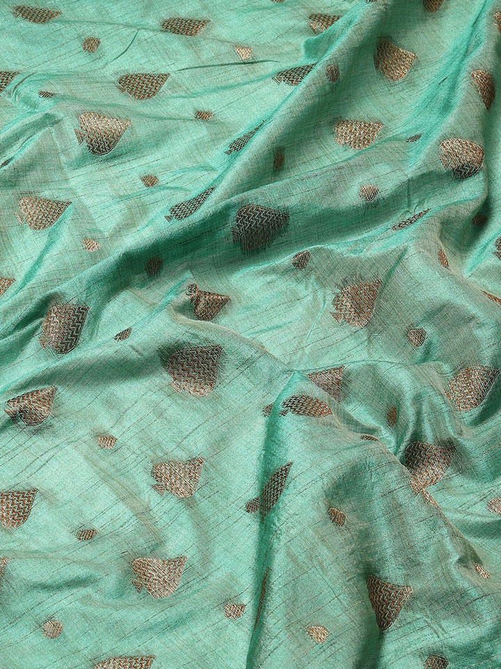 Zari Border Booti Handloom Woven Saree