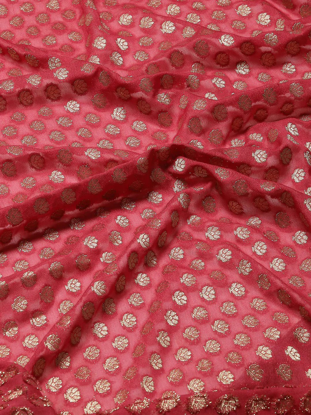 Zari Booti Georgette Plain saree
