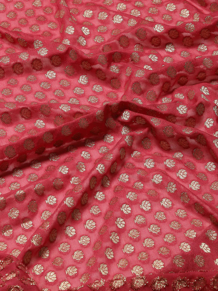 Zari Booti Georgette Plain saree