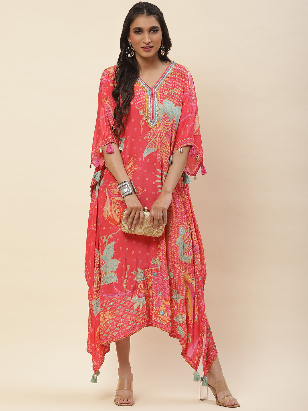 Floral Printed Crepe Kurta