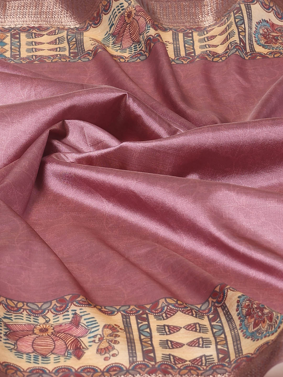 Digital Printed Satin Woven Saree
