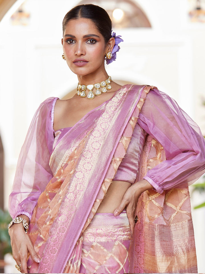 Tissue Georgette Plain Saree