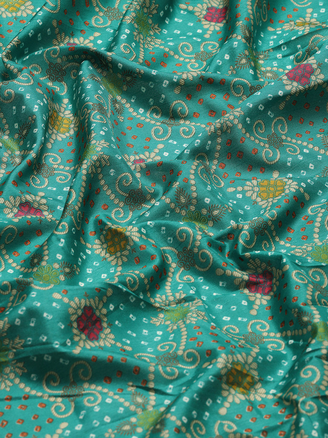 Zari Border Printed Handloom Saree