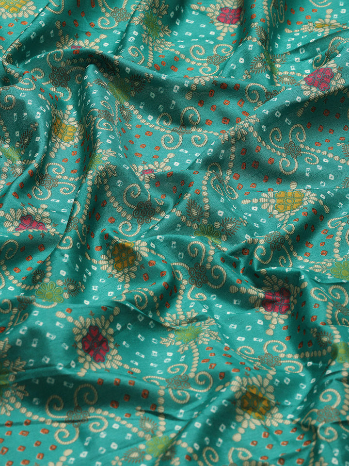 Zari Border Printed Handloom Saree