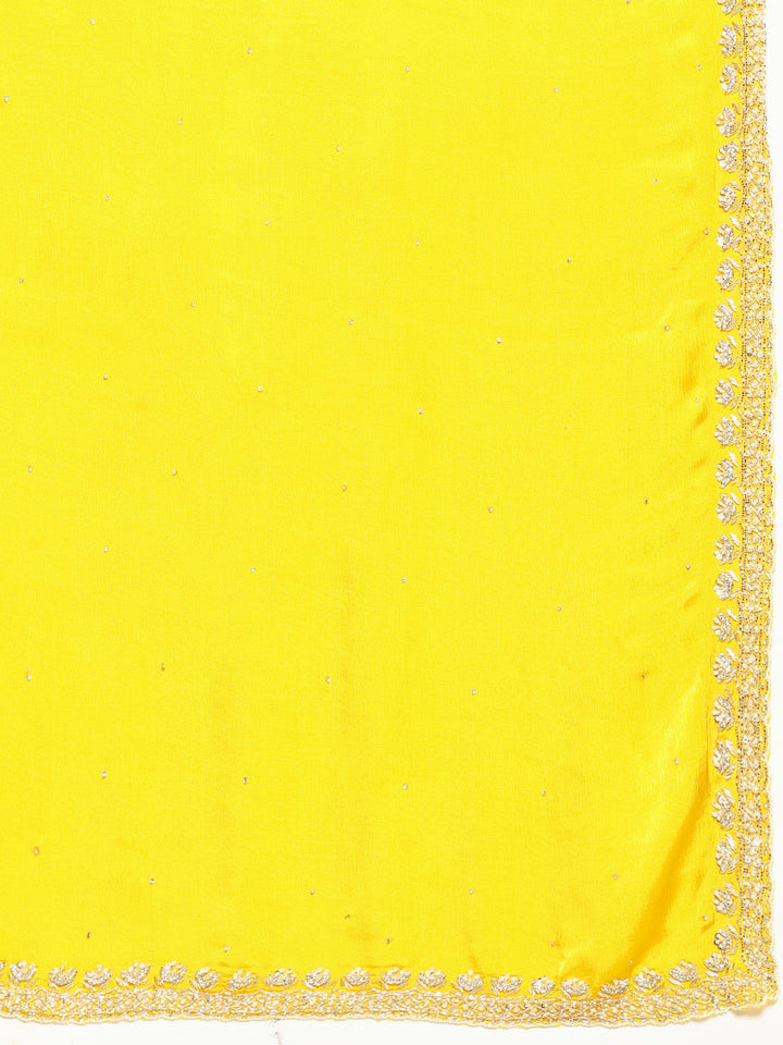 Stone Work Chinnon Saree
