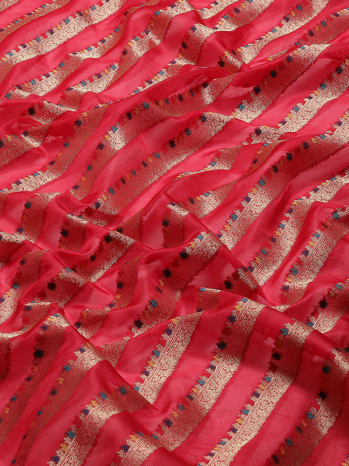 Zari Jaal Organza Woven Saree
