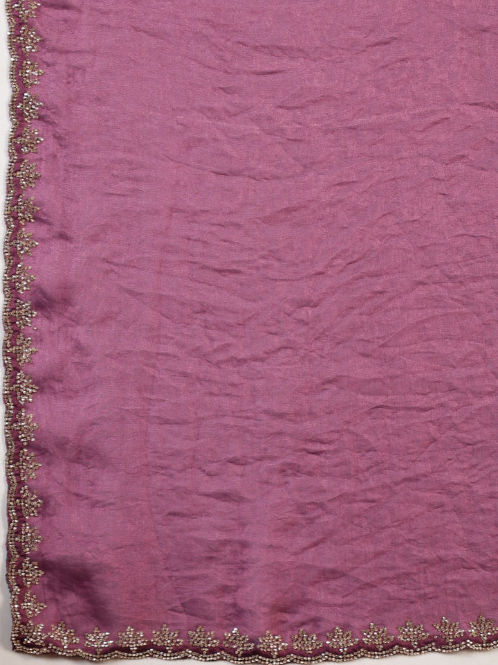 Embroidered Organza Saree