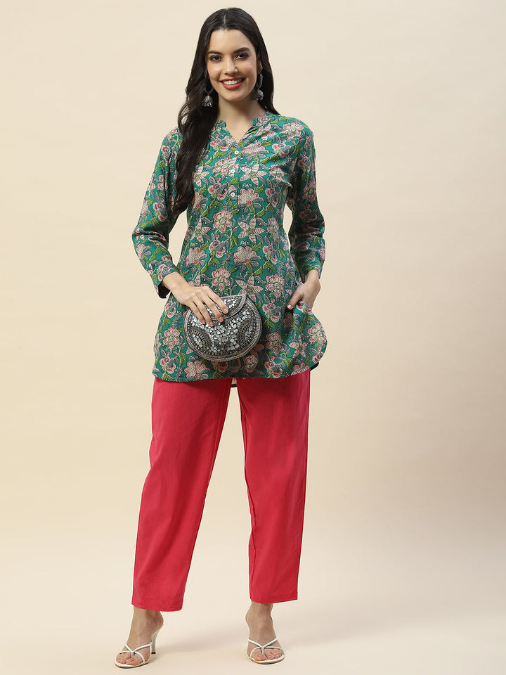 Printed Cotton Short Kurti