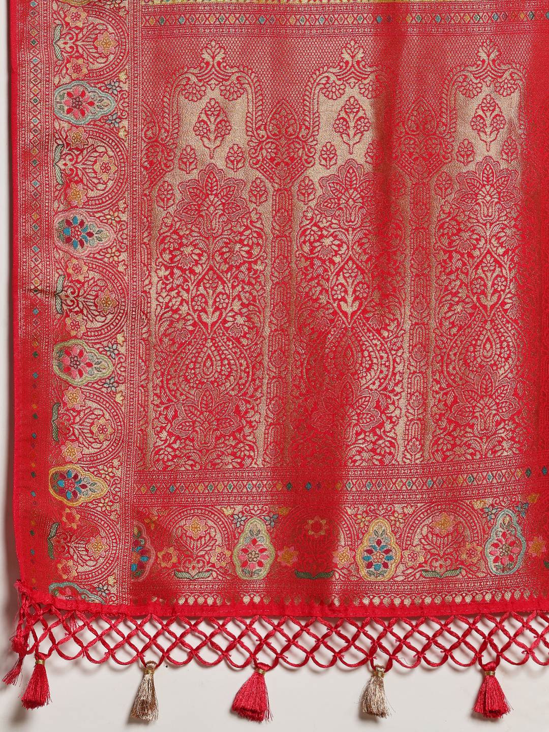 Woven Design Satin Saree