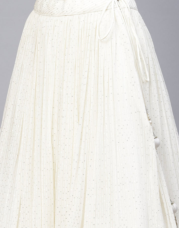 GEORGETTE SEQUENCE LEHANGA WITH NET DUPATTA