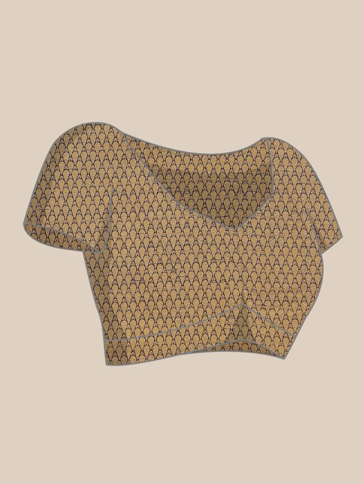 Brocade  Art Handloom Saree with Zari Border