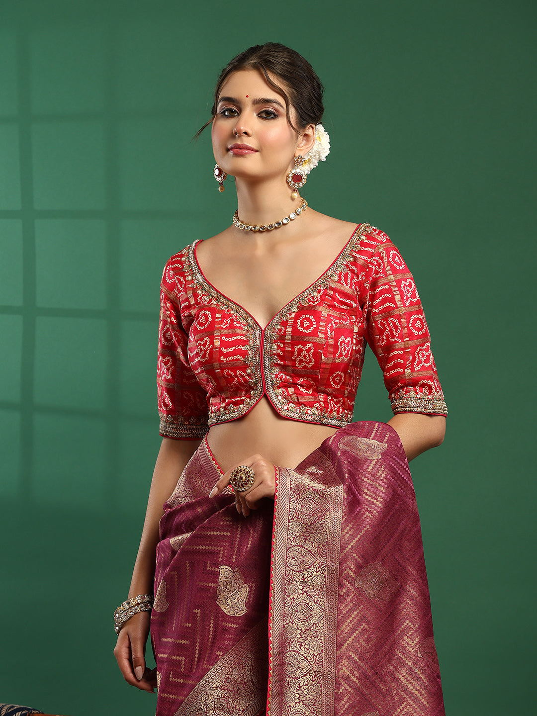 Embroidered Banarasi Saree