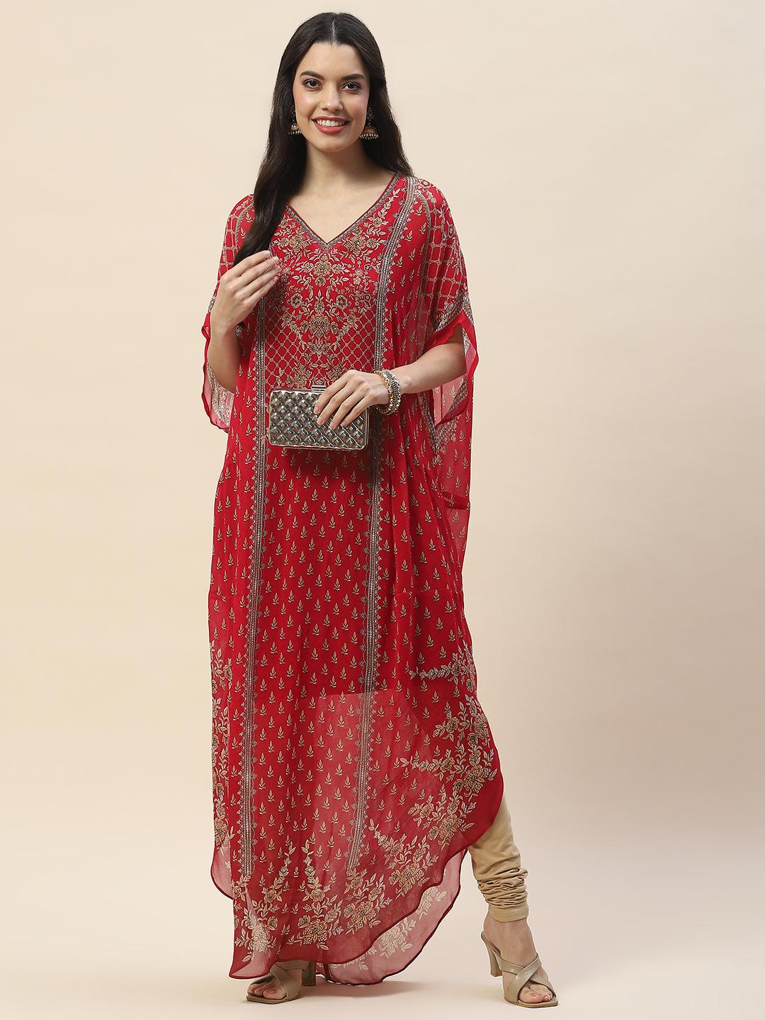 Digital Print Georgette Kaftan Kurta