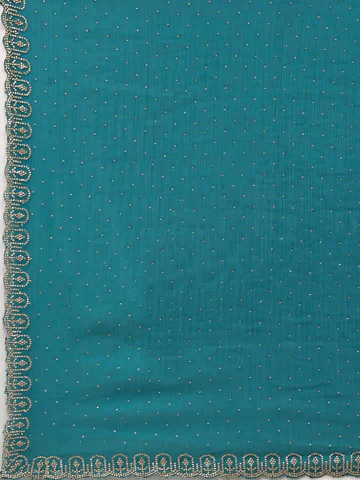 Embroidered Chiffon Saree