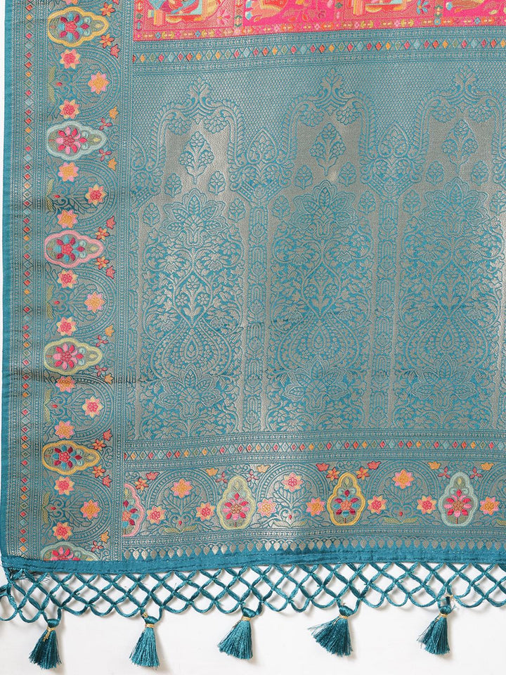 Woven Design Satin Saree