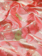 Floral Zari Jaal Handloom Woven Saree