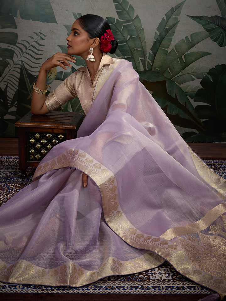 Woven Design Linen Blend Saree
