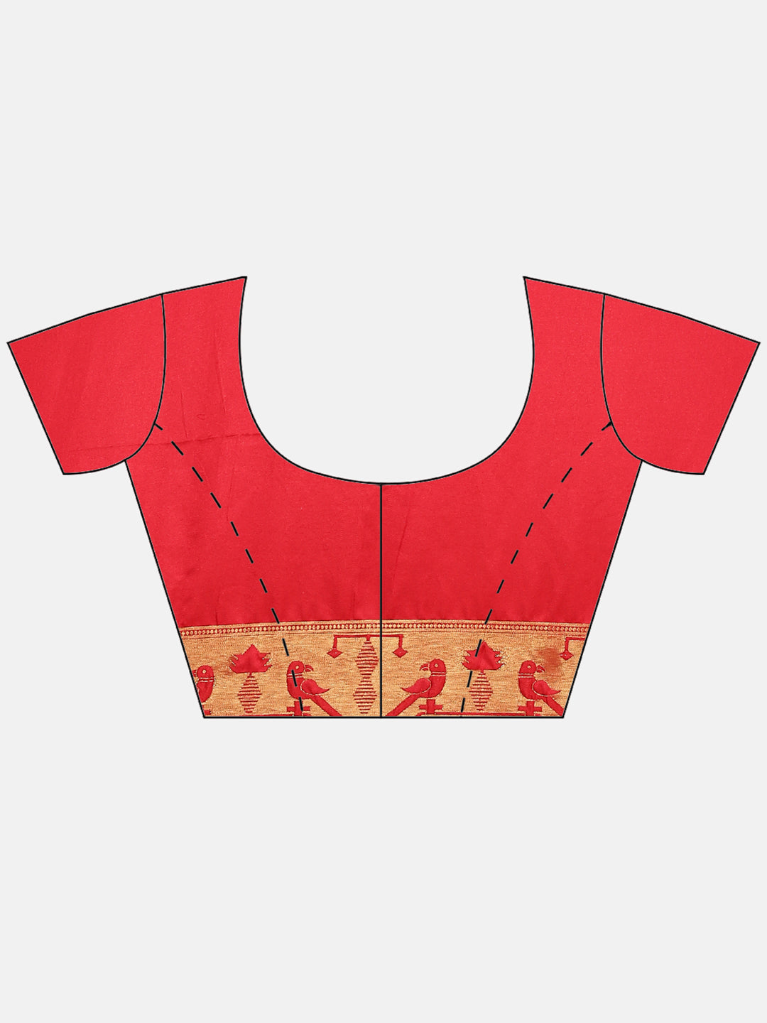 Paithani Silk Saree With Contrast Blouse