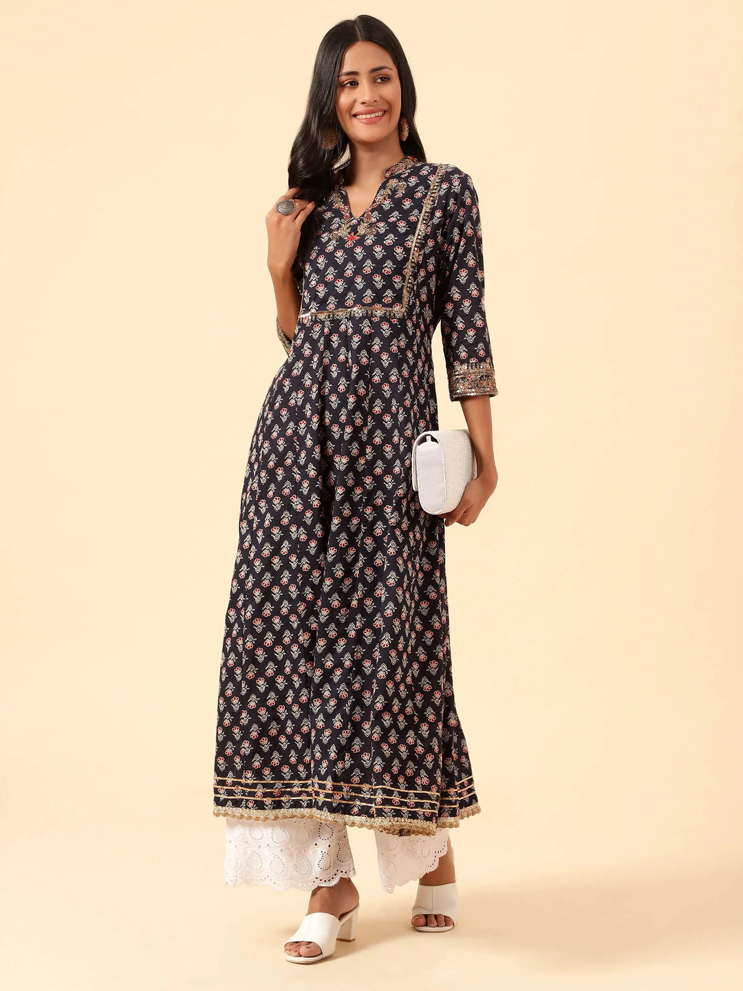 Floral Printed Cotton Kurta