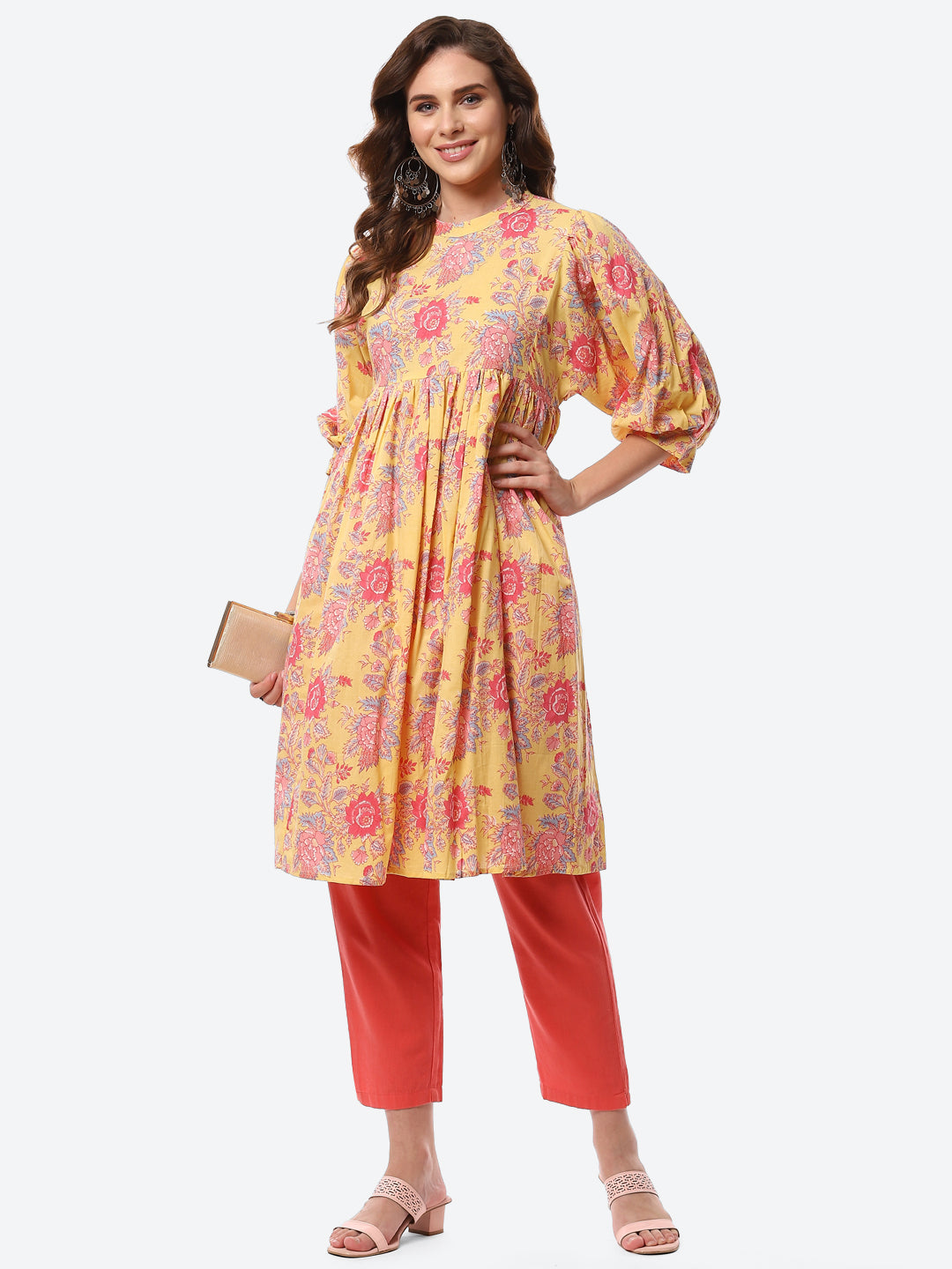 Floral Printed Cotton Kurti