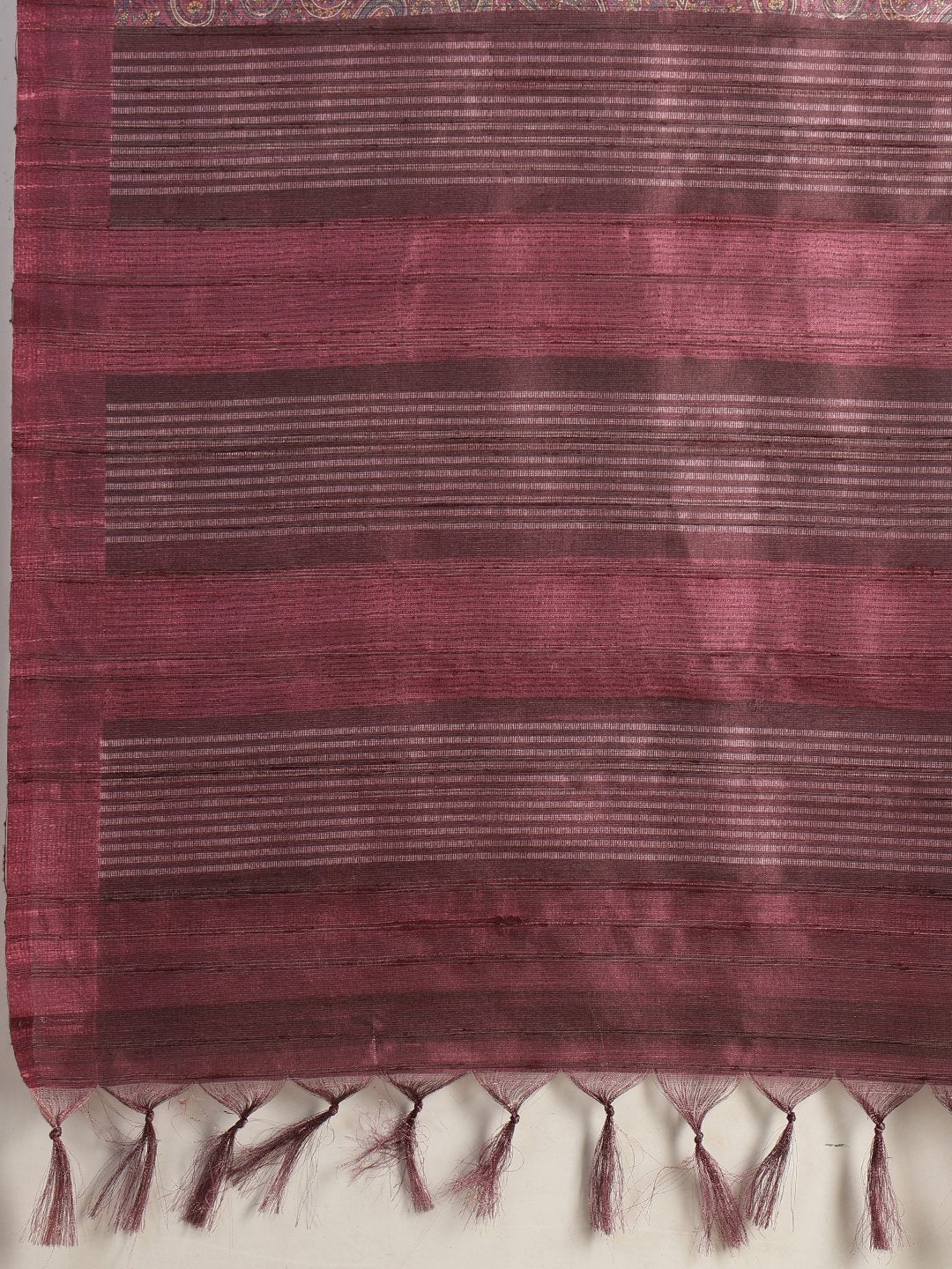 Printed Tussar Silk Saree