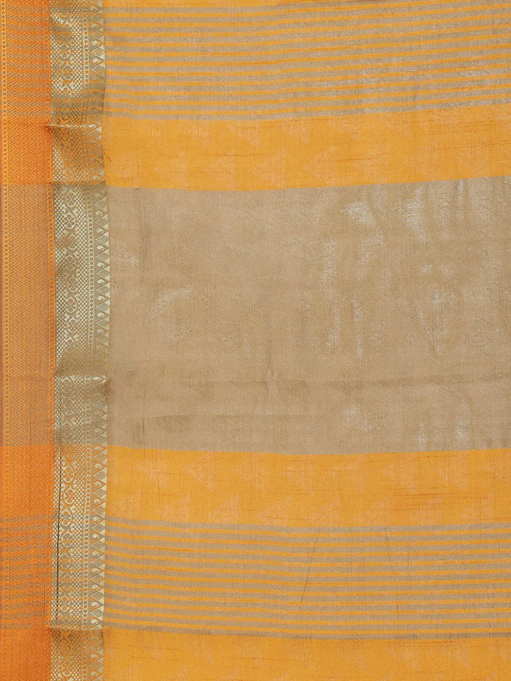 Plain Zari Border Handloom Woven Saree
