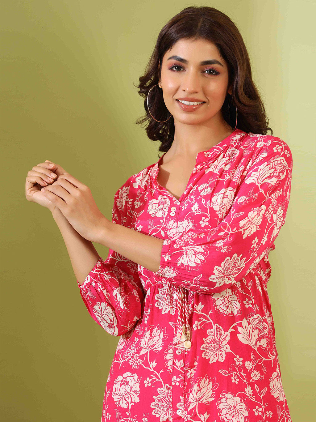 Printed Muslin Kurta With Pants