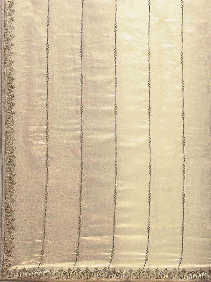 Stone Embellished Tissue Saree