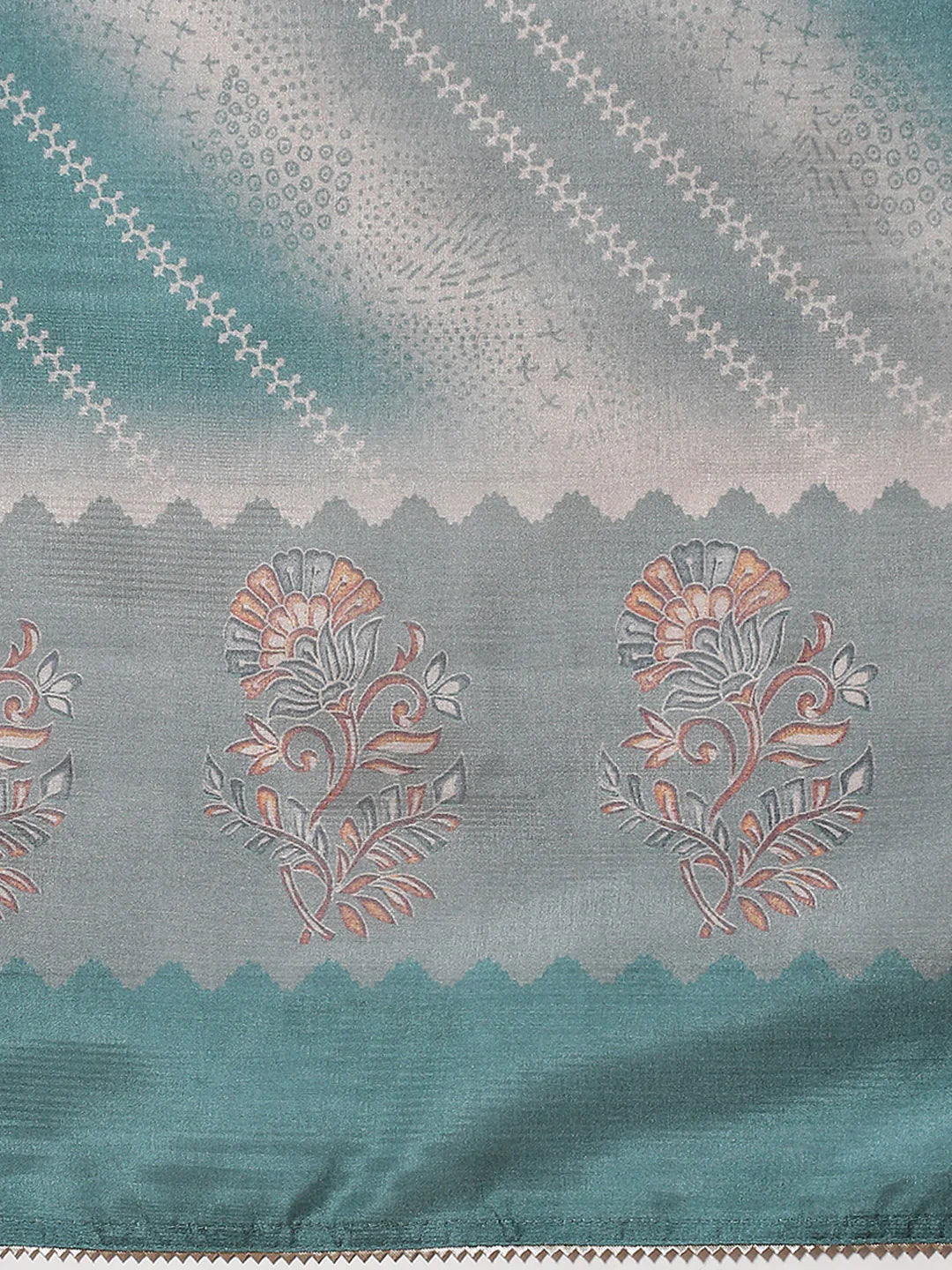 Neck Embroidered Art Tussar Unstitched Suit Piece With Dupatta