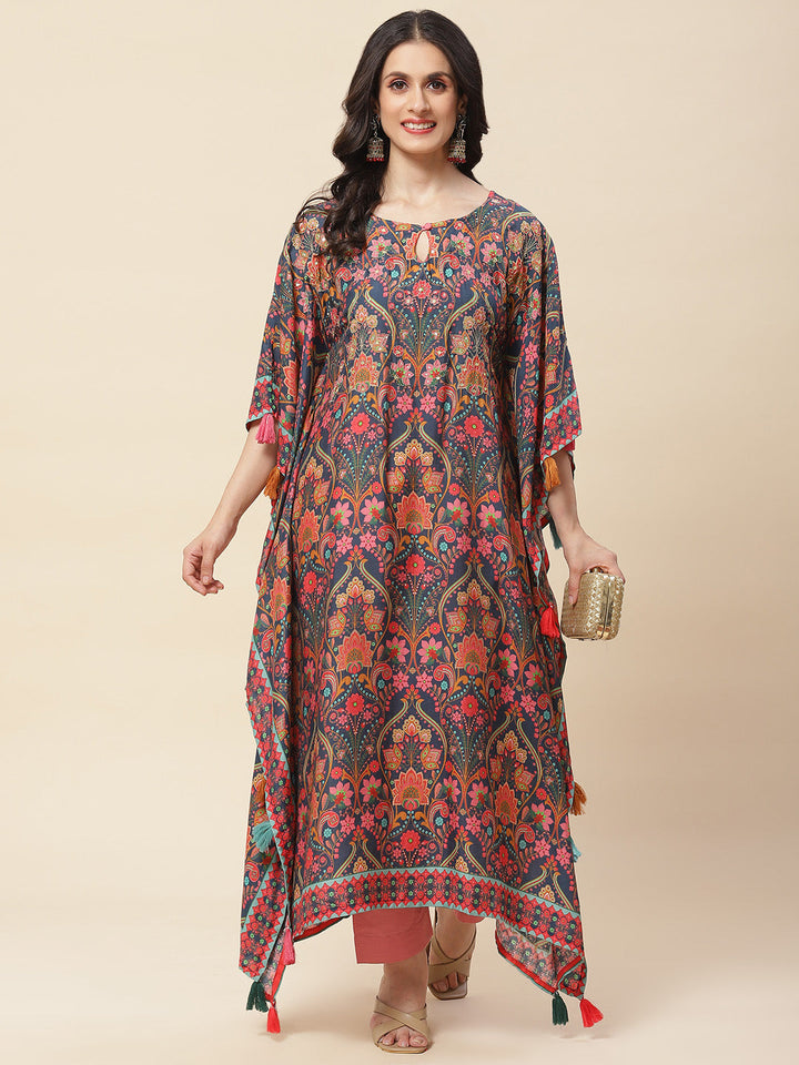Printed Muslin Kaftan Kurta