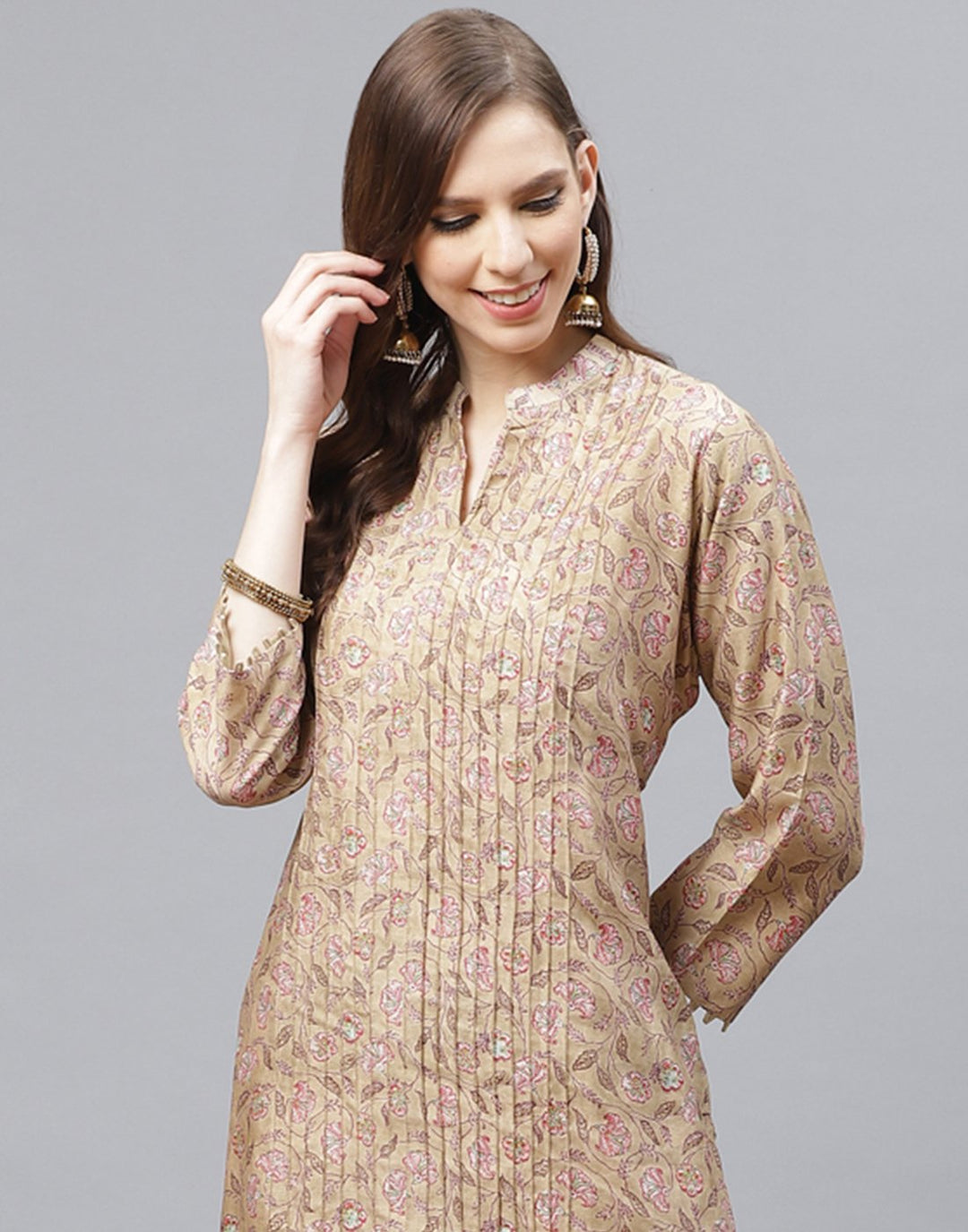 Cotton Chanderi Kurta with Plazzo