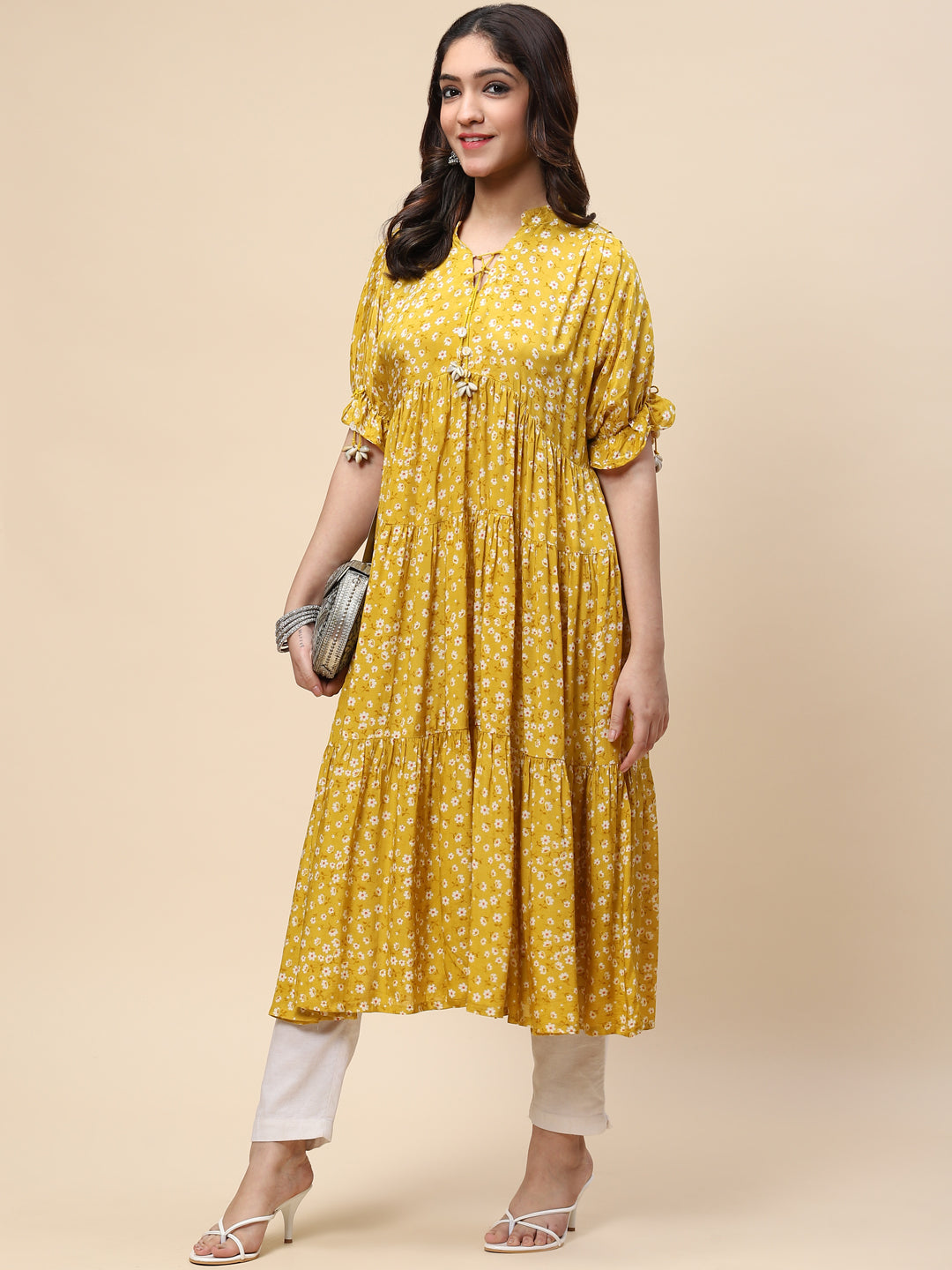Printed Muslin Anarkali Kurta