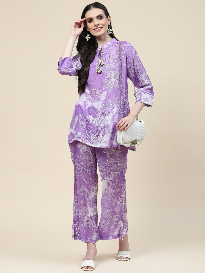 Printed Muslin Kurti With Pants