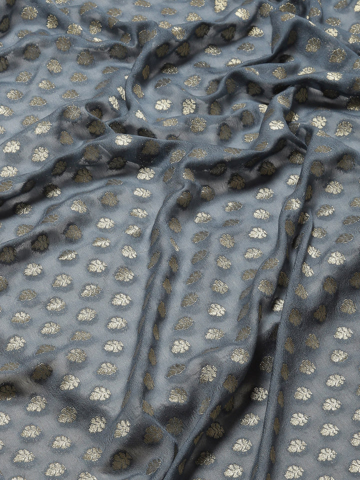 Zari Booti Georgette Plain Saree