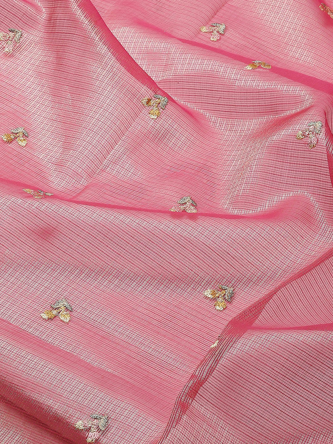 Resham Booti Embroidered Cotton Saree
