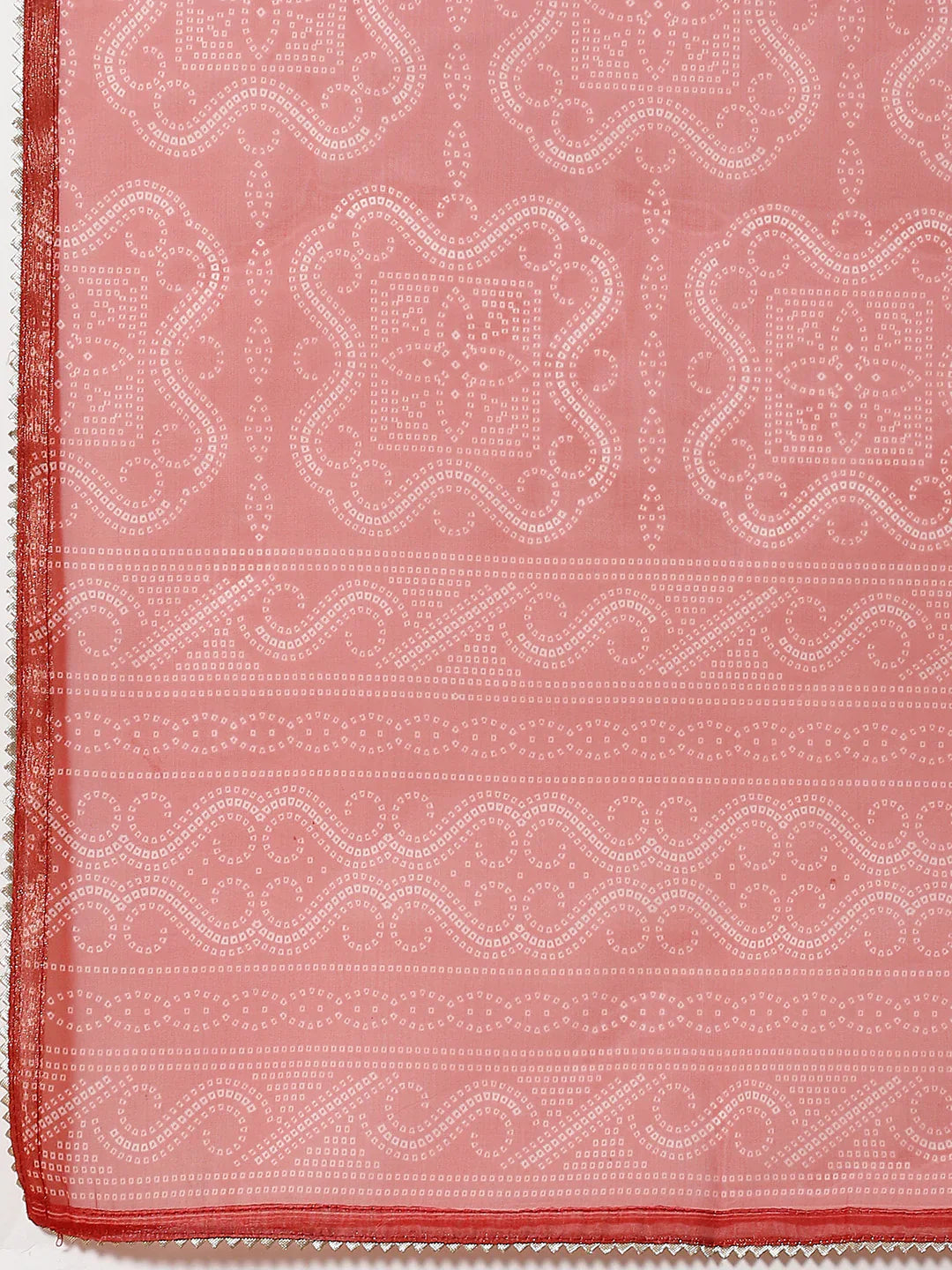 Bandhani Printed Organza Unstitched Suit Piece With Dupatta
