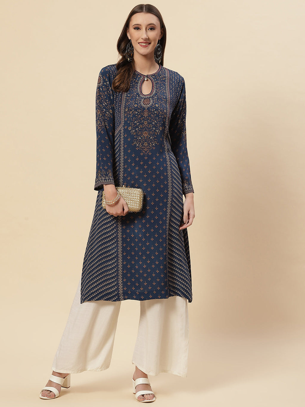 Printed Crepe Kurta