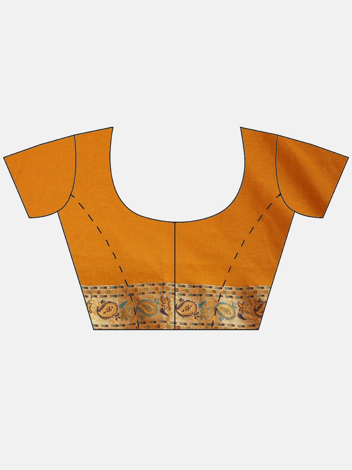 Zari Border Booti Handloom Woven Saree