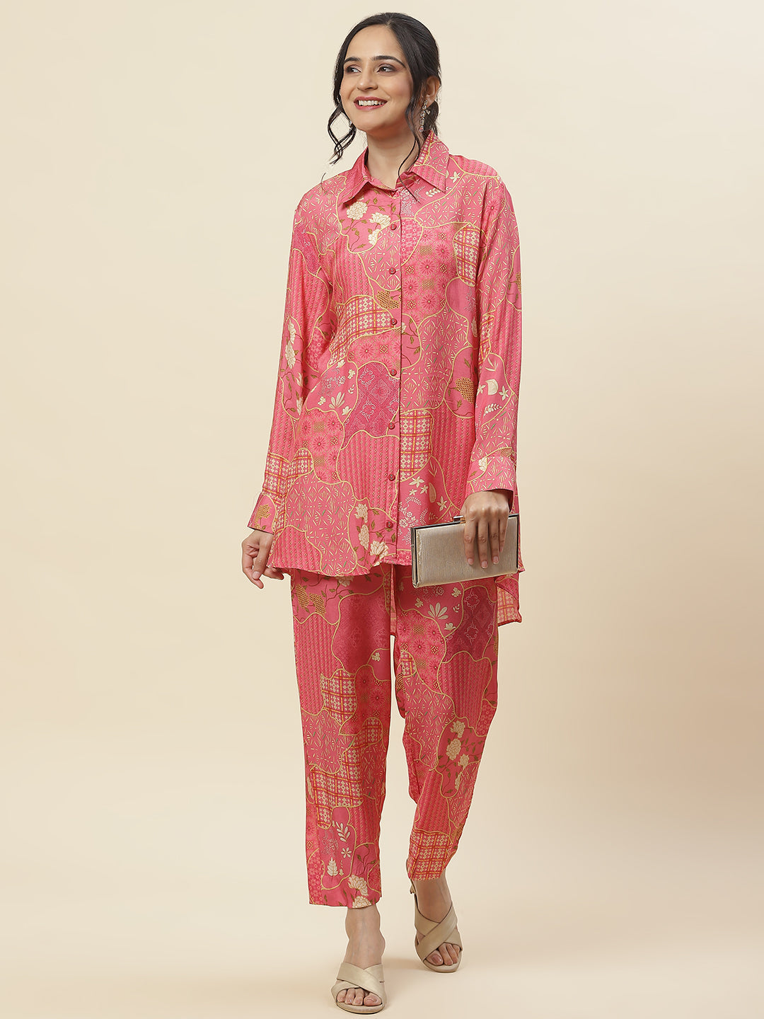 Printed Muslin Kurti With Pants