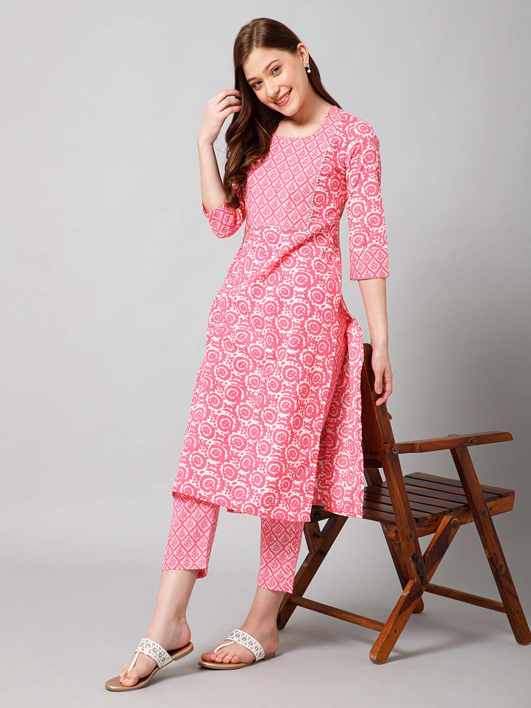 Printed Cotton Kurta Set