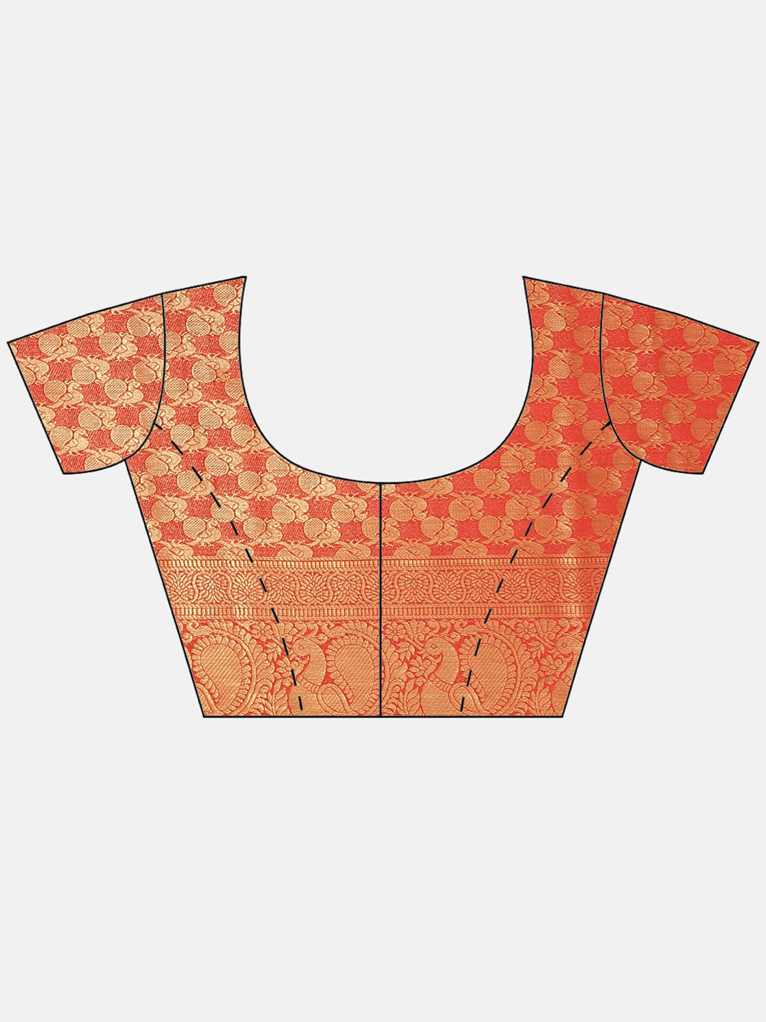 Brocade Zari Jaal Art Handloom Saree With Running Blouse