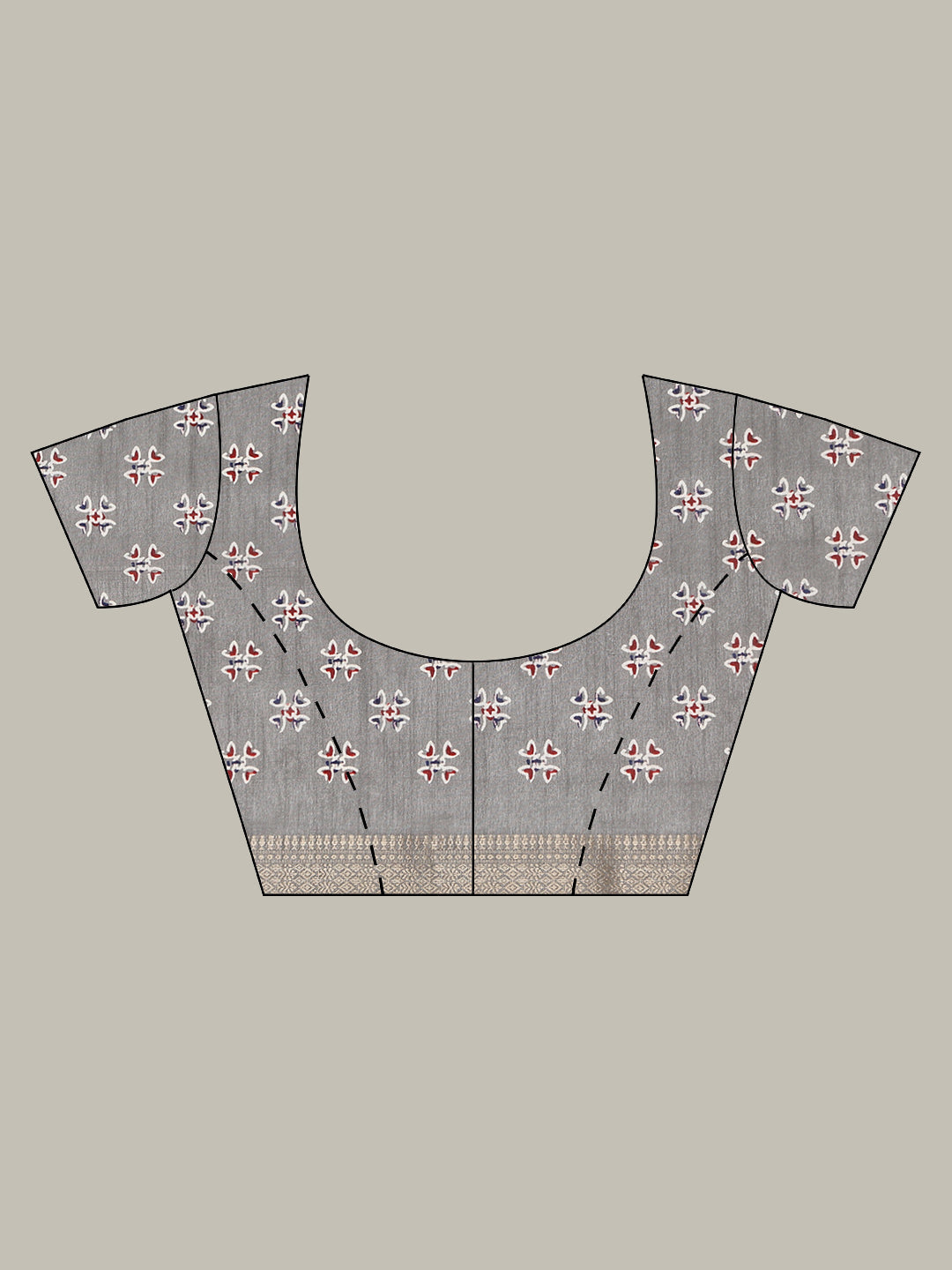 Ajrak Printed Dola Cotton Woven Saree
