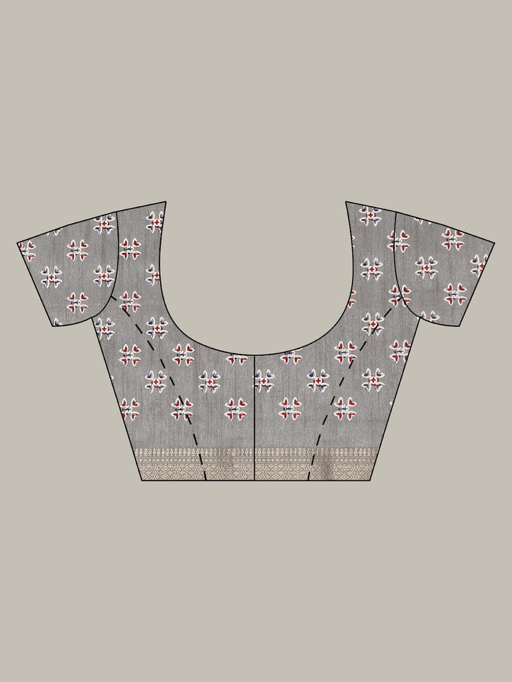 Ajrak Printed Dola Cotton Woven Saree