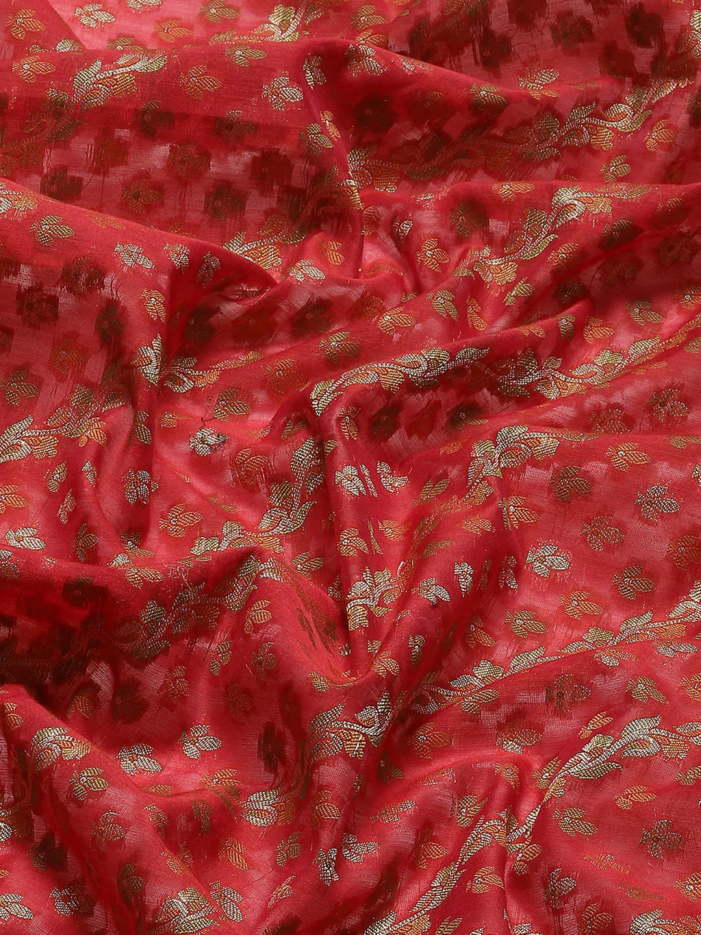 Zari Booti Cotton Woven Saree