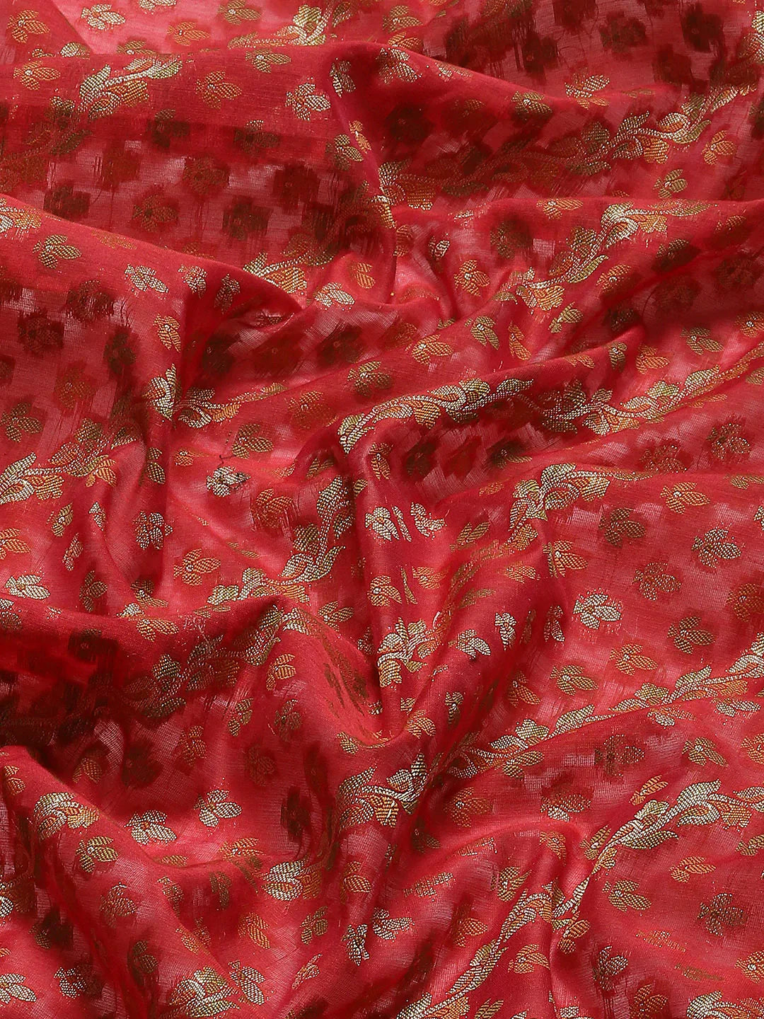 Zari Booti Cotton Woven Saree